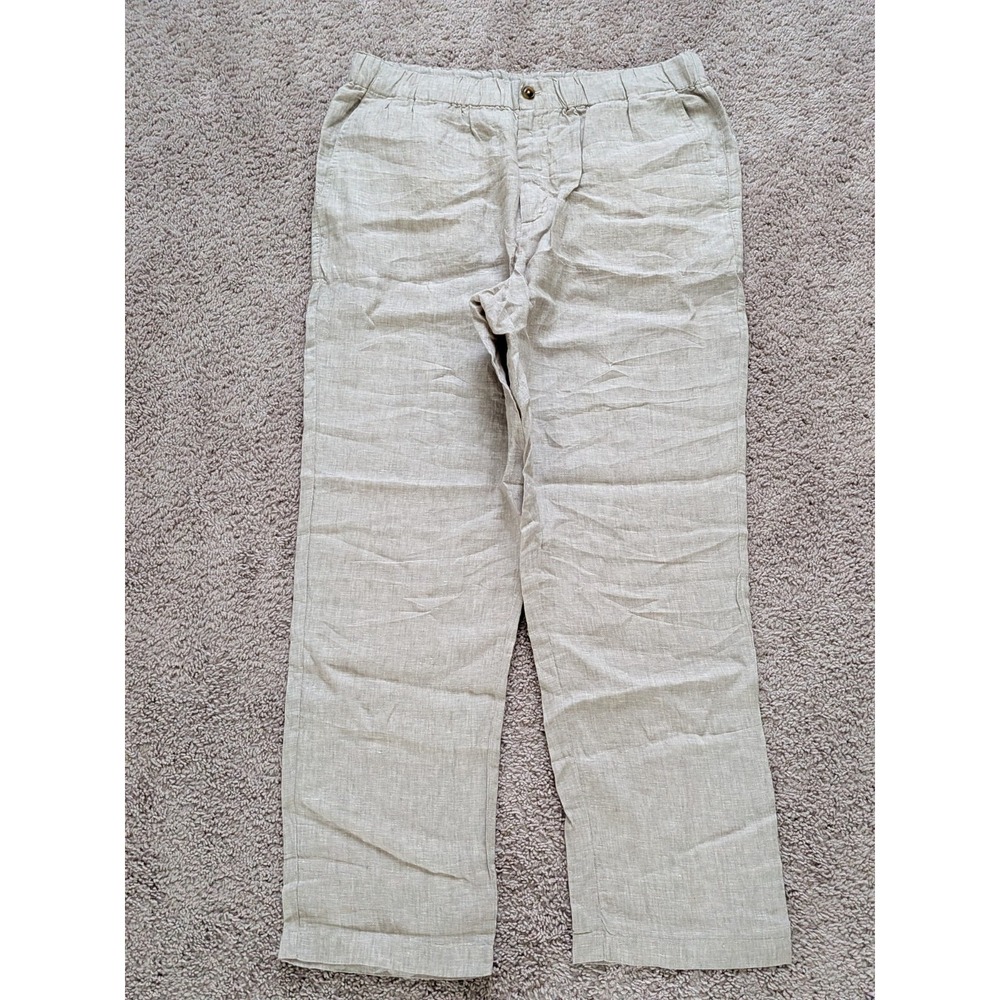 Quince 100% European Linen Pants Flax Mens XL (Fits 36x31) NWT Pockets Flowy